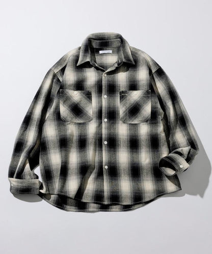 格子法蘭絨工裝襯衫