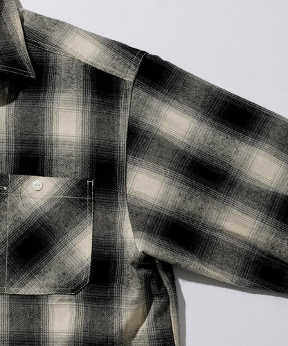 格子法蘭絨工裝襯衫