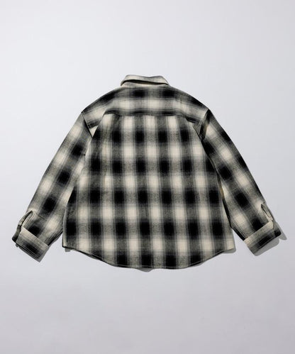 格子法蘭絨工裝襯衫