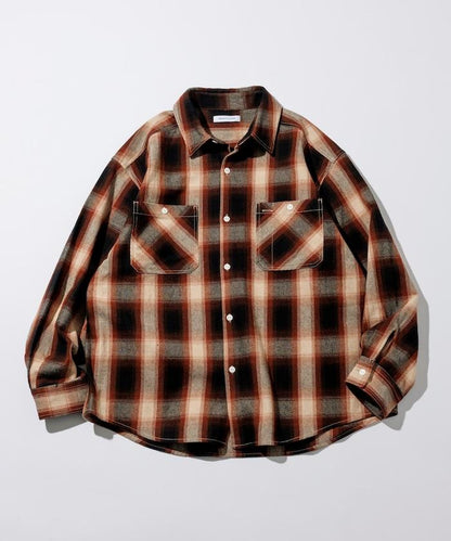 格子法蘭絨工裝襯衫