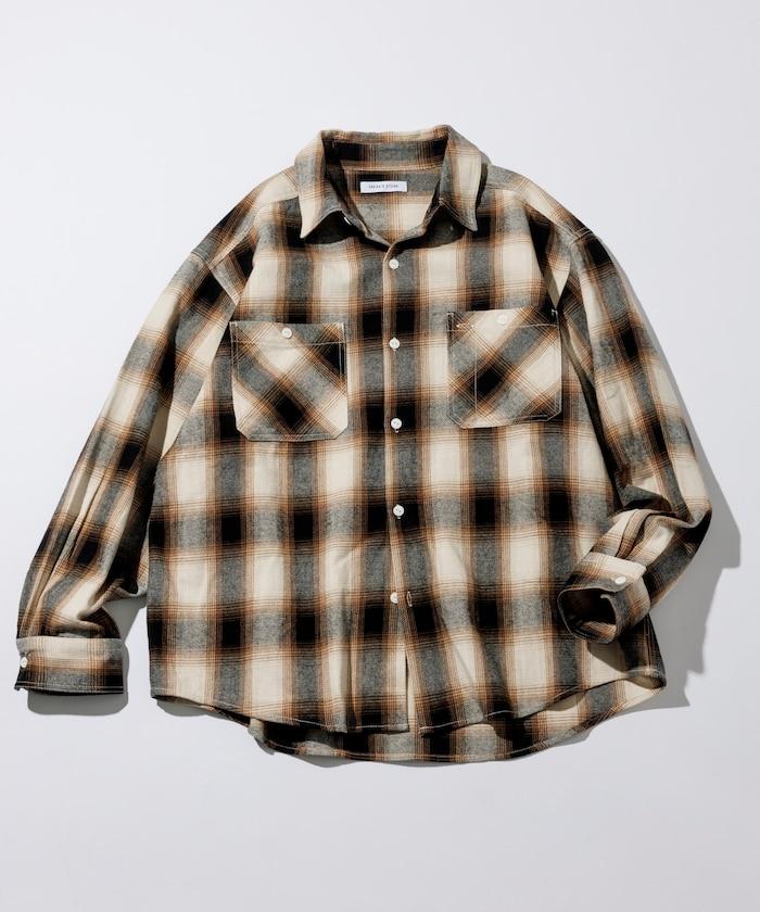 格子法蘭絨工裝襯衫