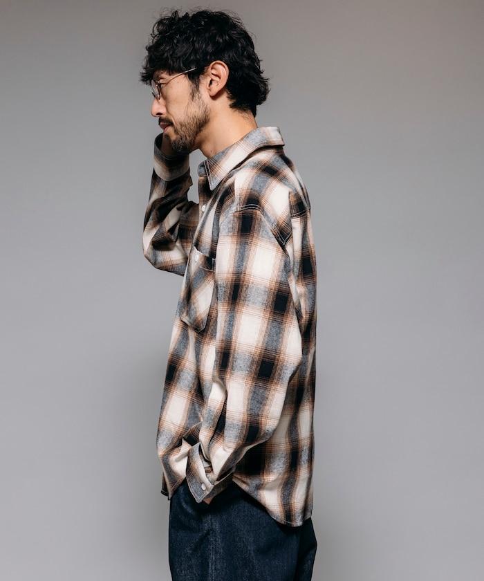 格子法蘭絨工裝襯衫