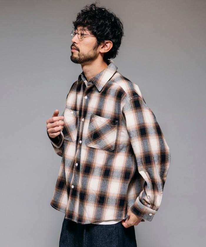 格子法蘭絨工裝襯衫