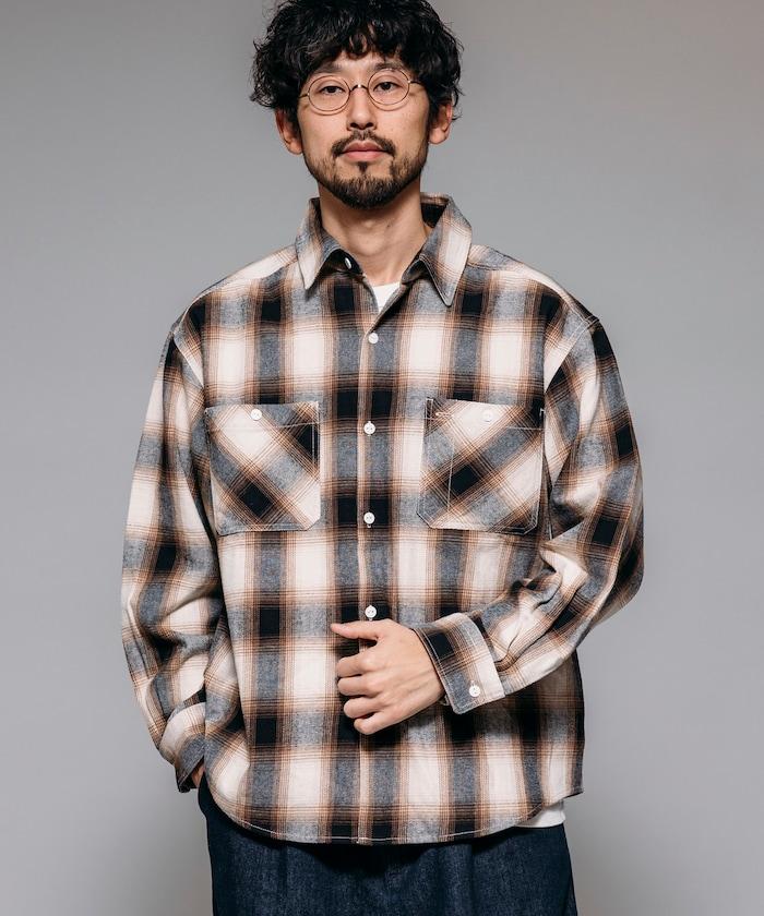 格子法蘭絨工裝襯衫