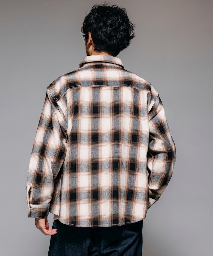 格子法蘭絨工裝襯衫