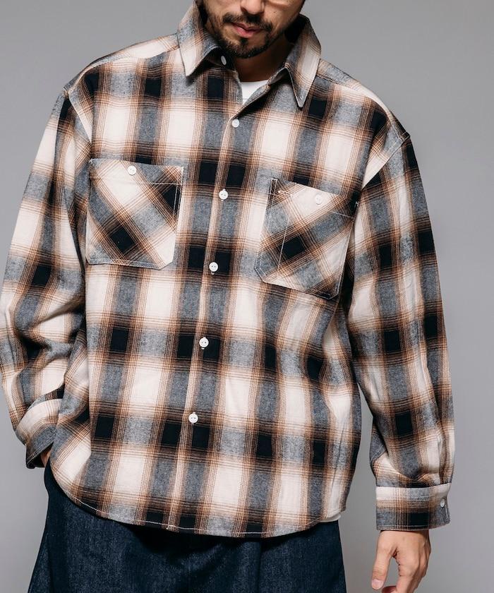 格子法蘭絨工裝襯衫