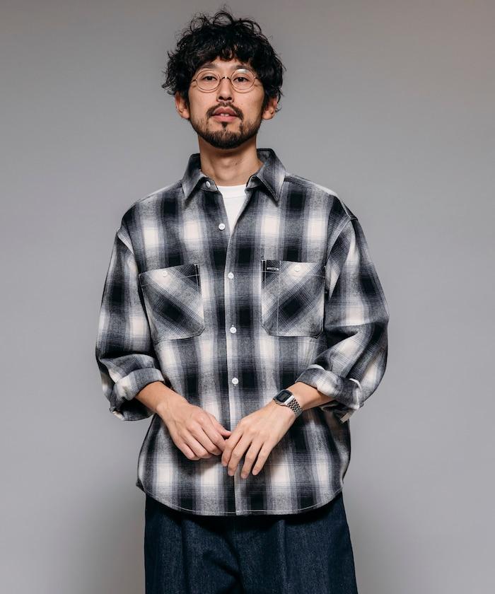 格子法蘭絨工裝襯衫