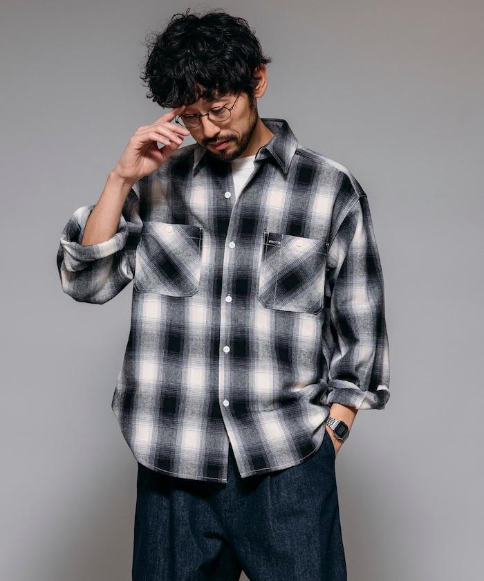 格子法蘭絨工裝襯衫