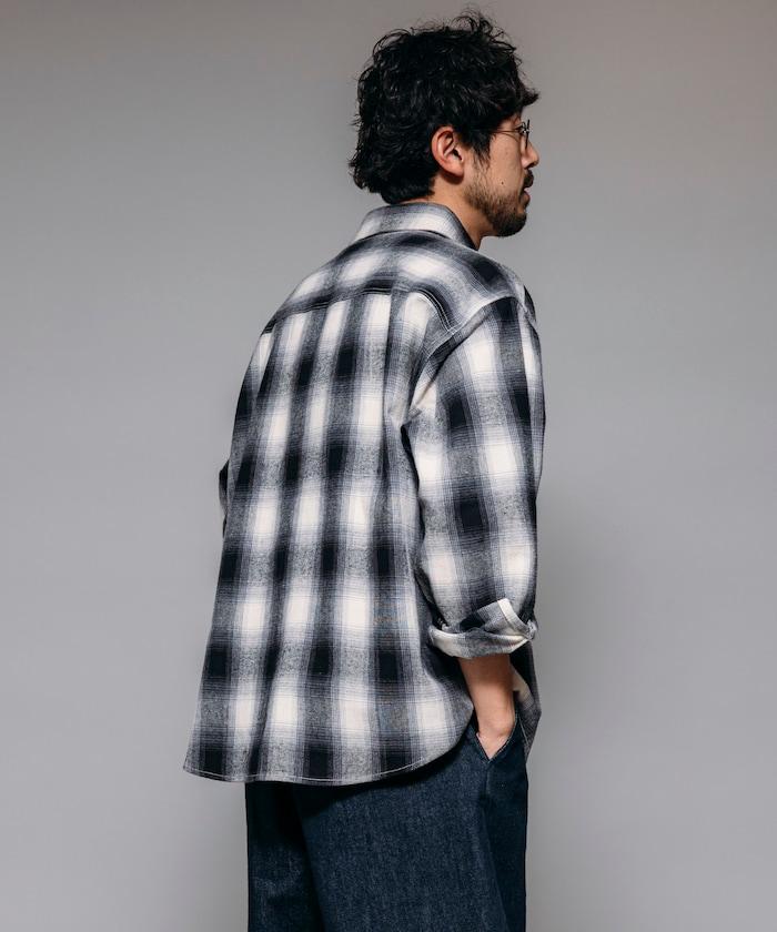 格子法蘭絨工裝襯衫