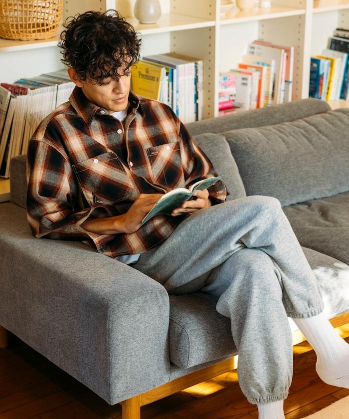 格子法蘭絨工裝襯衫