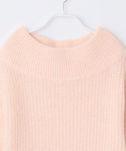 下襬蕾絲針織連衣裙【韓國時尚】