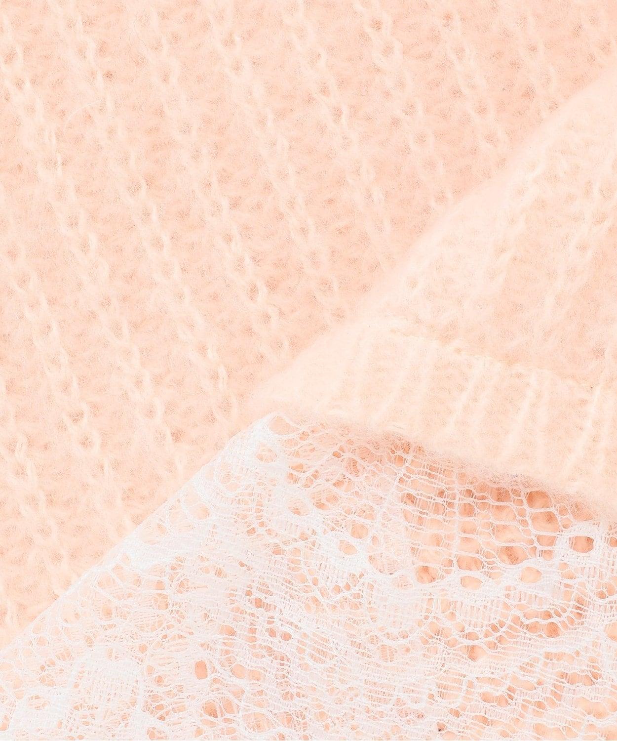 下襬蕾絲針織連衣裙【韓國時尚】