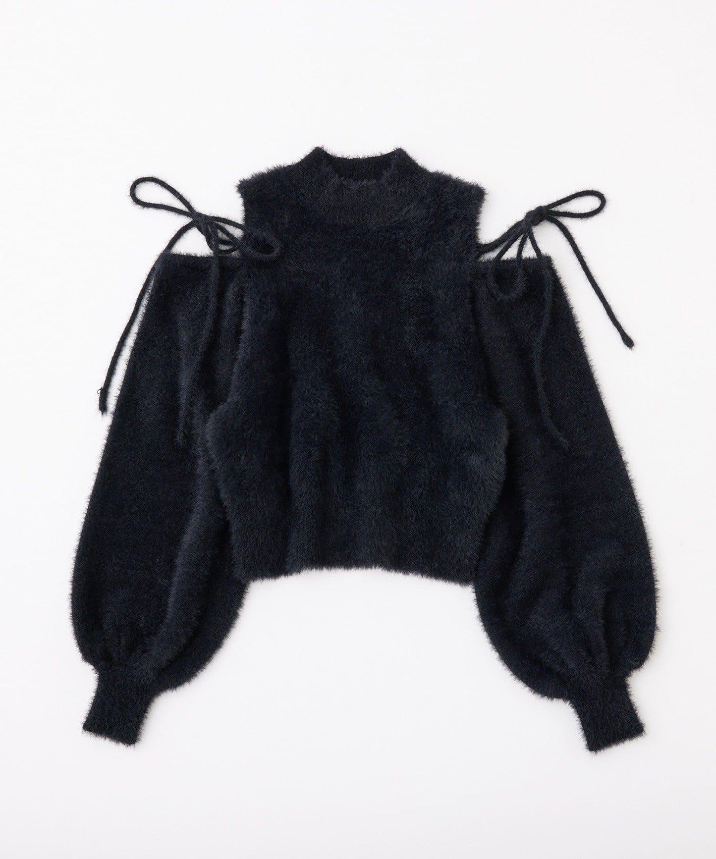 2way露肩長毛針織衫