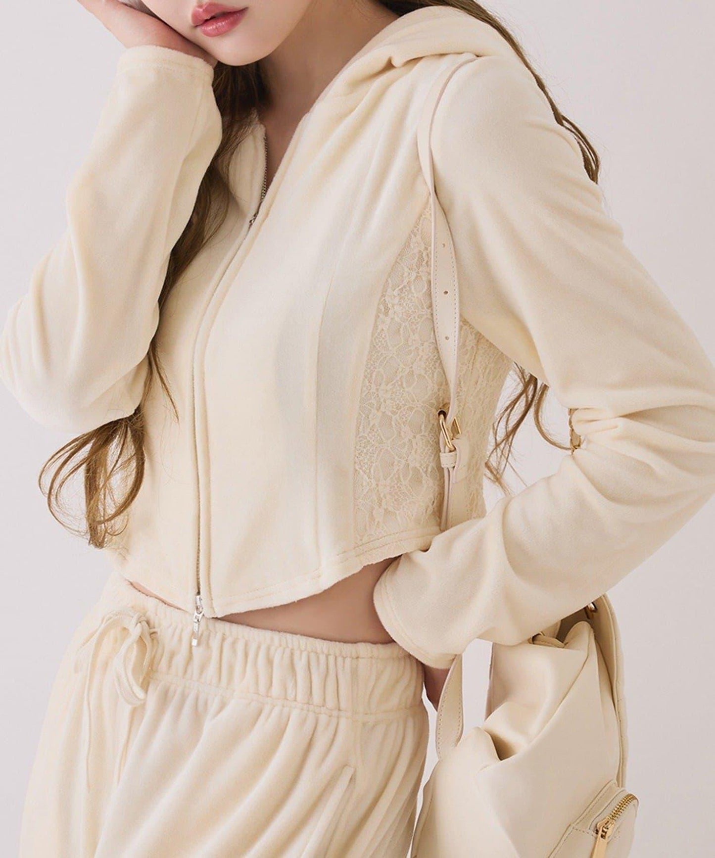 【one after another】天鵝絨連帽衛衣