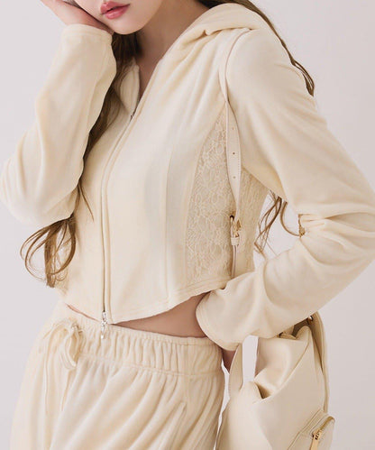 【one after another】天鵝絨連帽衛衣