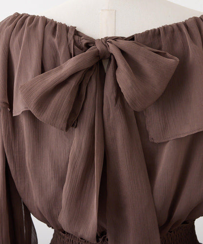 荷葉邊長款上衣