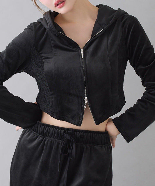 【one after another】天鵝絨連帽衛衣