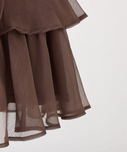 荷葉邊長款上衣