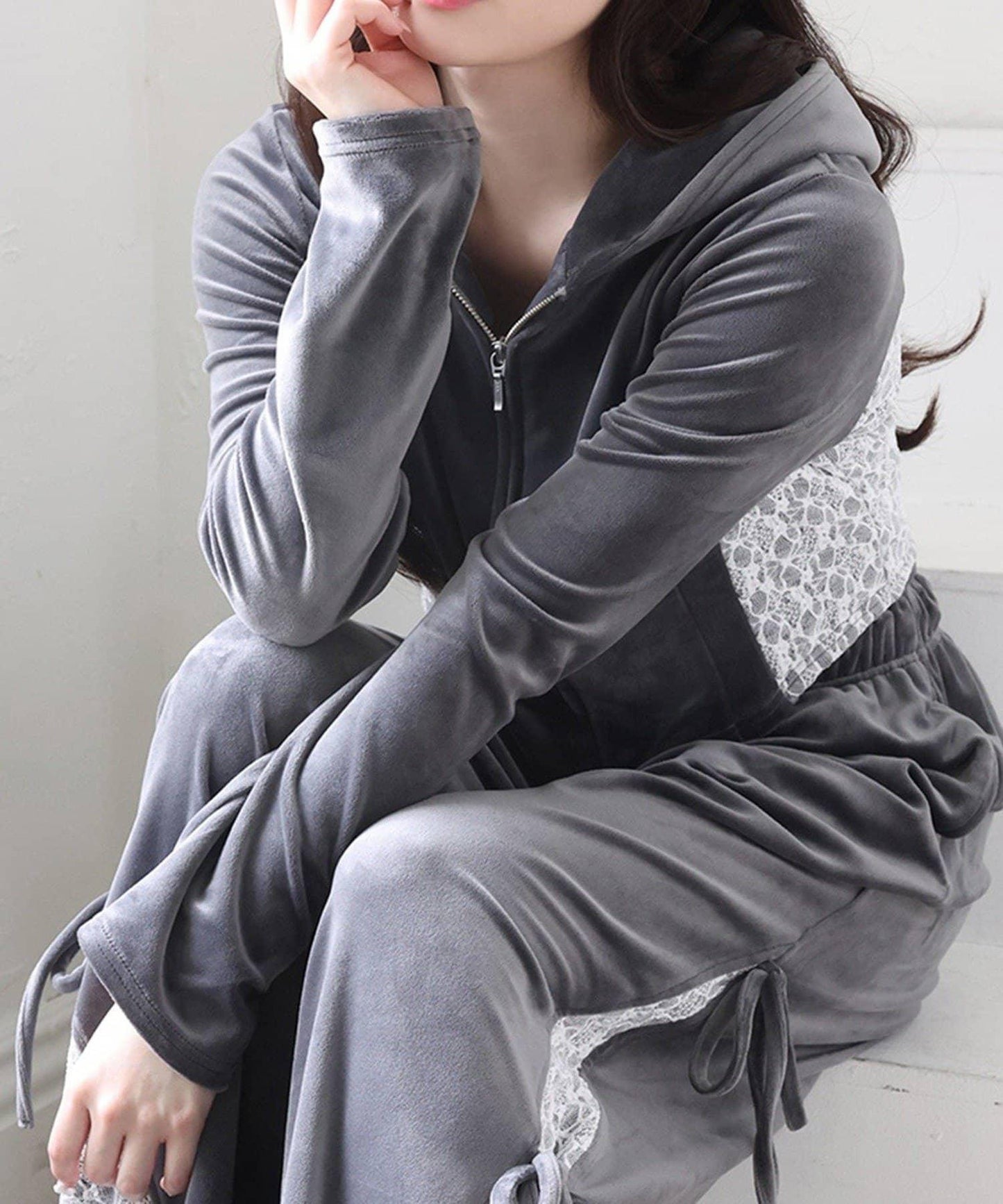 【one after another】天鵝絨連帽衛衣