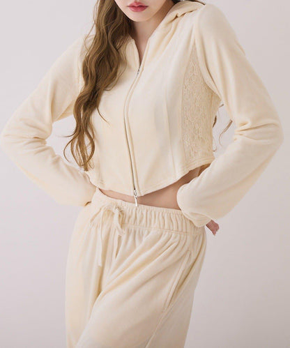 【one after another】天鵝絨連帽衛衣