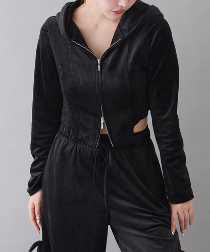 【one after another】天鵝絨連帽衛衣