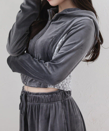 【one after another】天鵝絨連帽衛衣