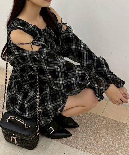 【one after another】露肩抽褶長款上衣