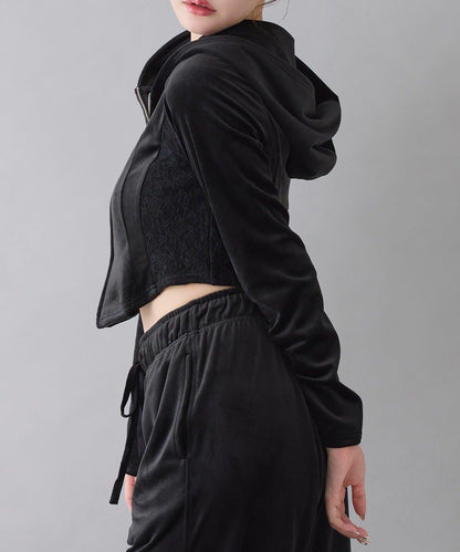 【one after another】天鵝絨連帽衛衣