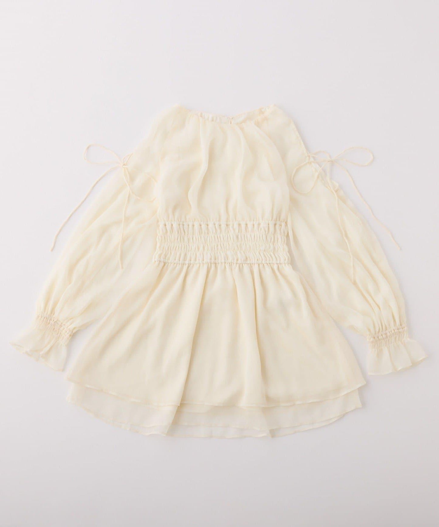 【one after another】露肩抽褶長款上衣