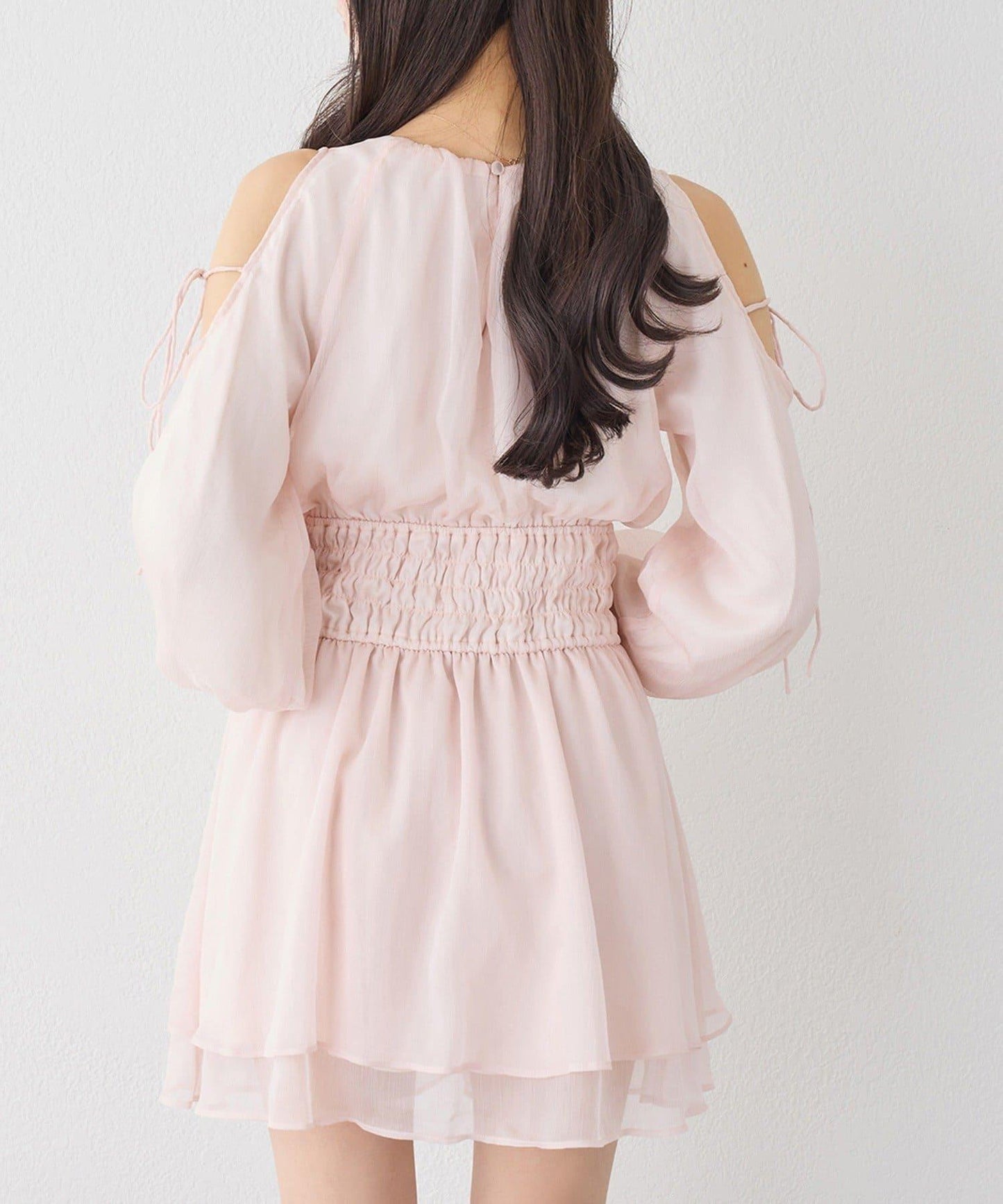 【one after another】露肩抽褶長款上衣