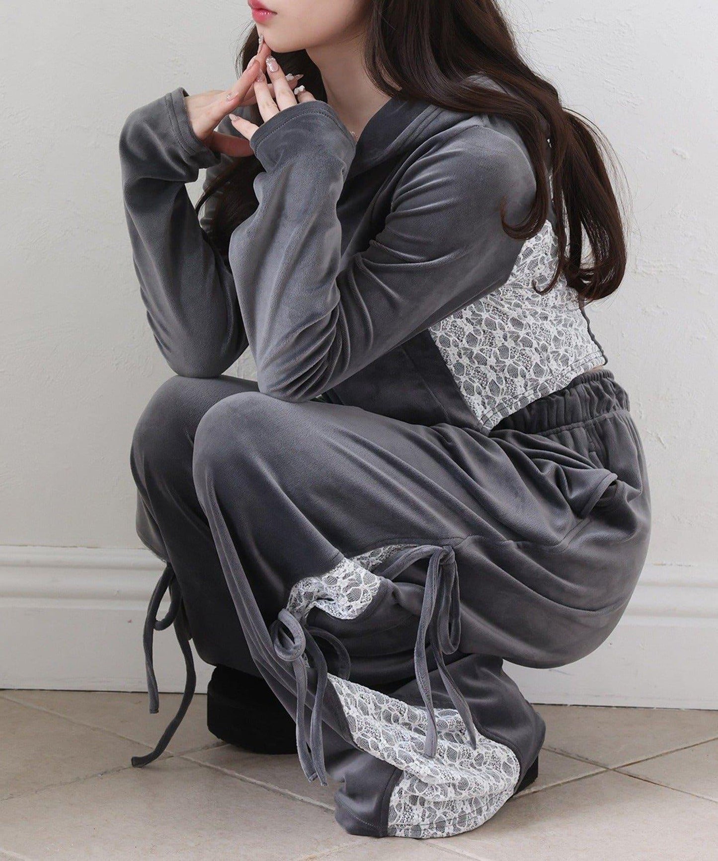 【one after another】天鵝絨連帽衛衣