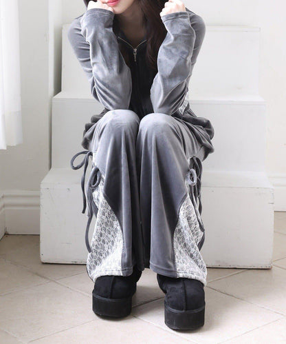 【one after another】天鵝絨連帽衛衣