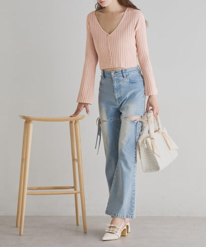 【one after another】蝴蝶結針織開衫