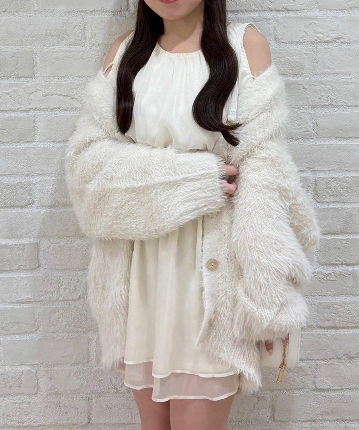 【one after another】露肩抽褶長款上衣