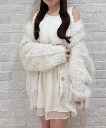 【one after another】露肩抽褶長款上衣