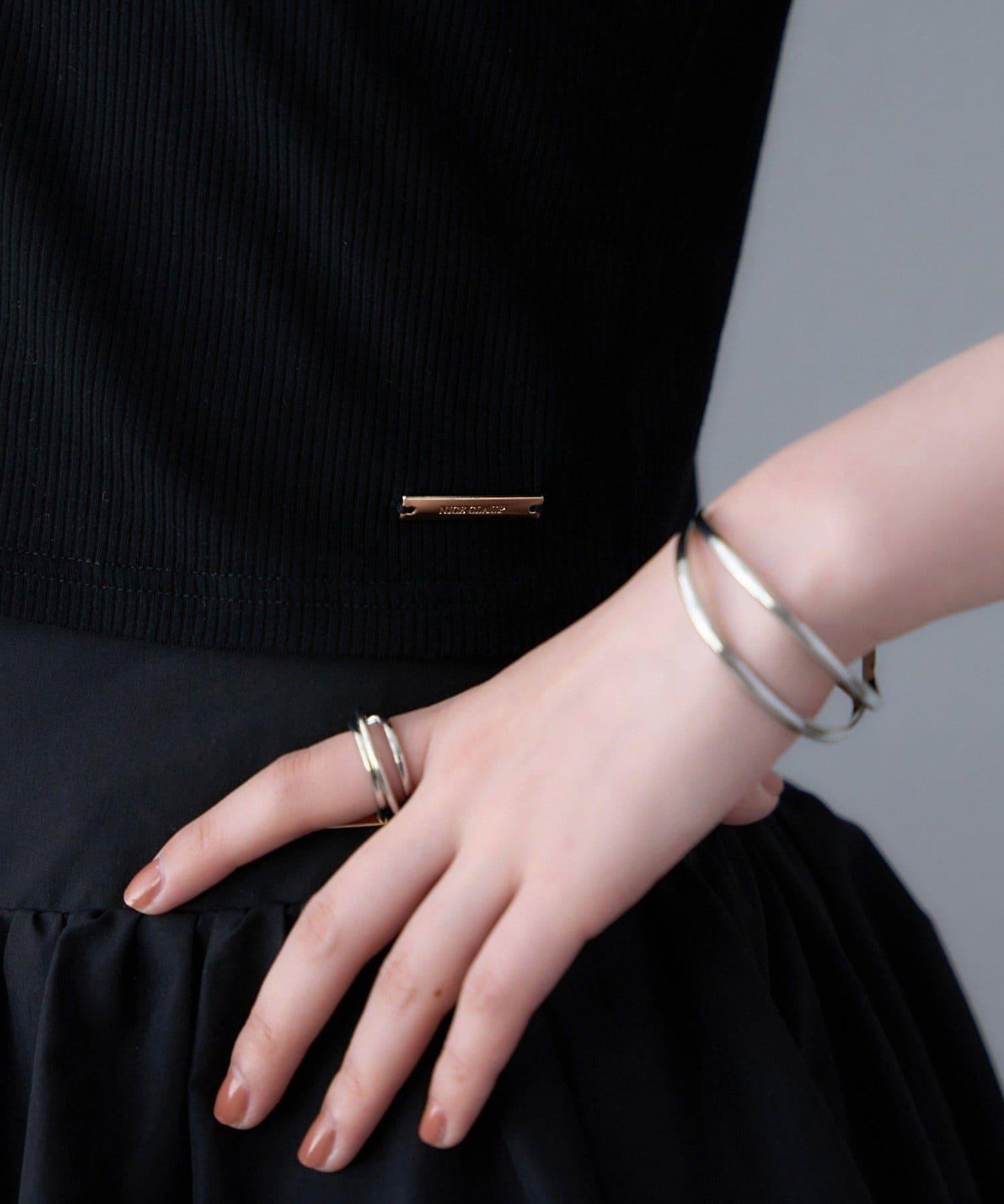 【one after another】拼接格紋上衣