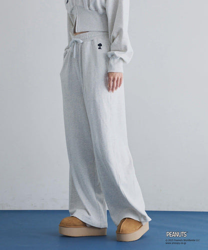 【one after another】史努比刺繡休閒褲