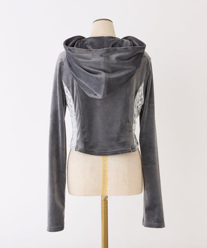 【one after another】天鵝絨連帽衛衣