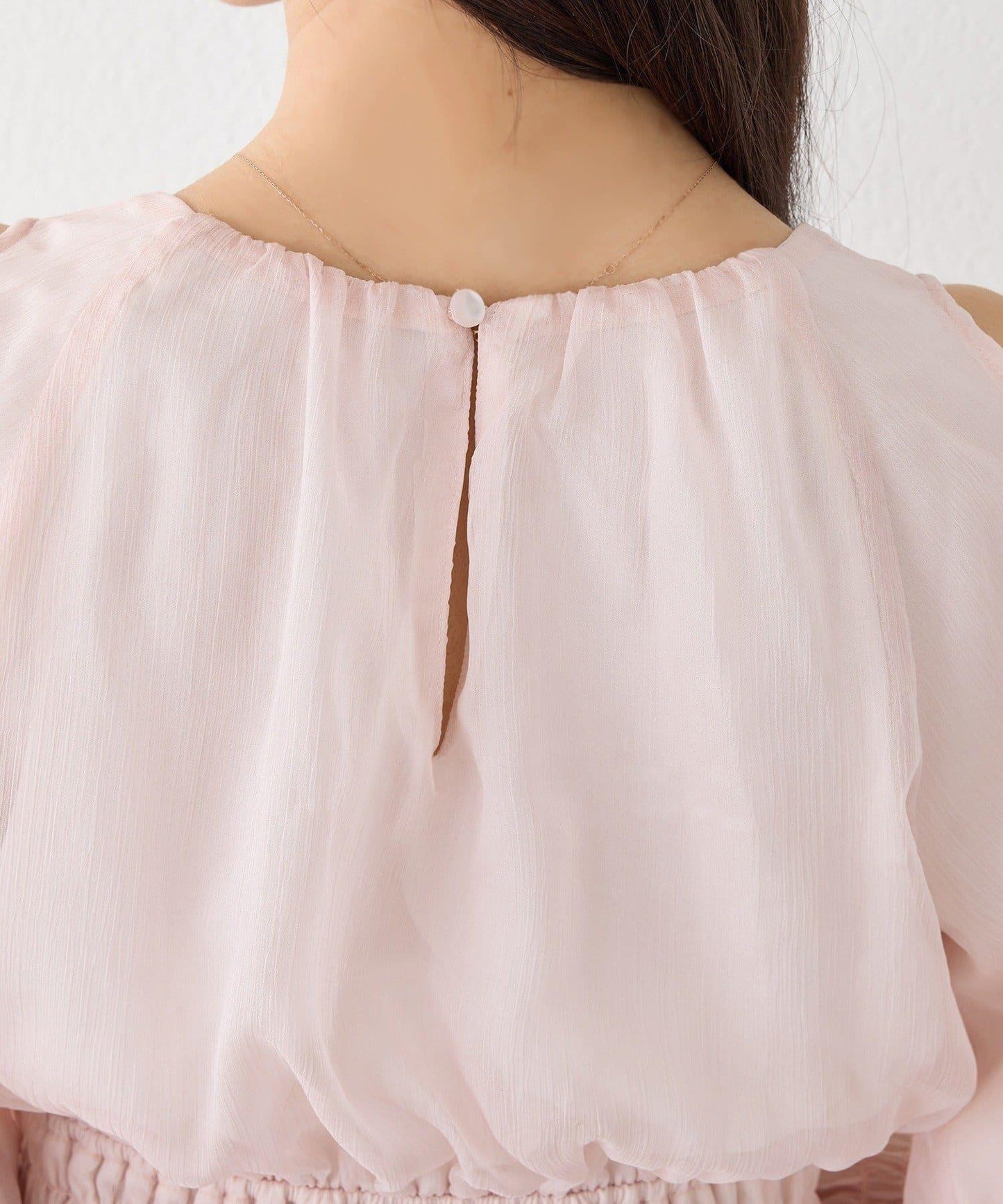 【one after another】露肩抽褶長款上衣