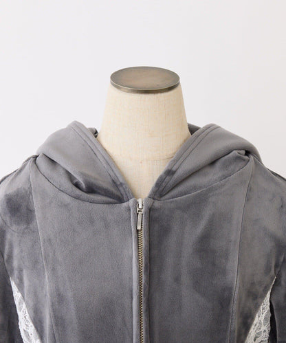 【one after another】天鵝絨連帽衛衣