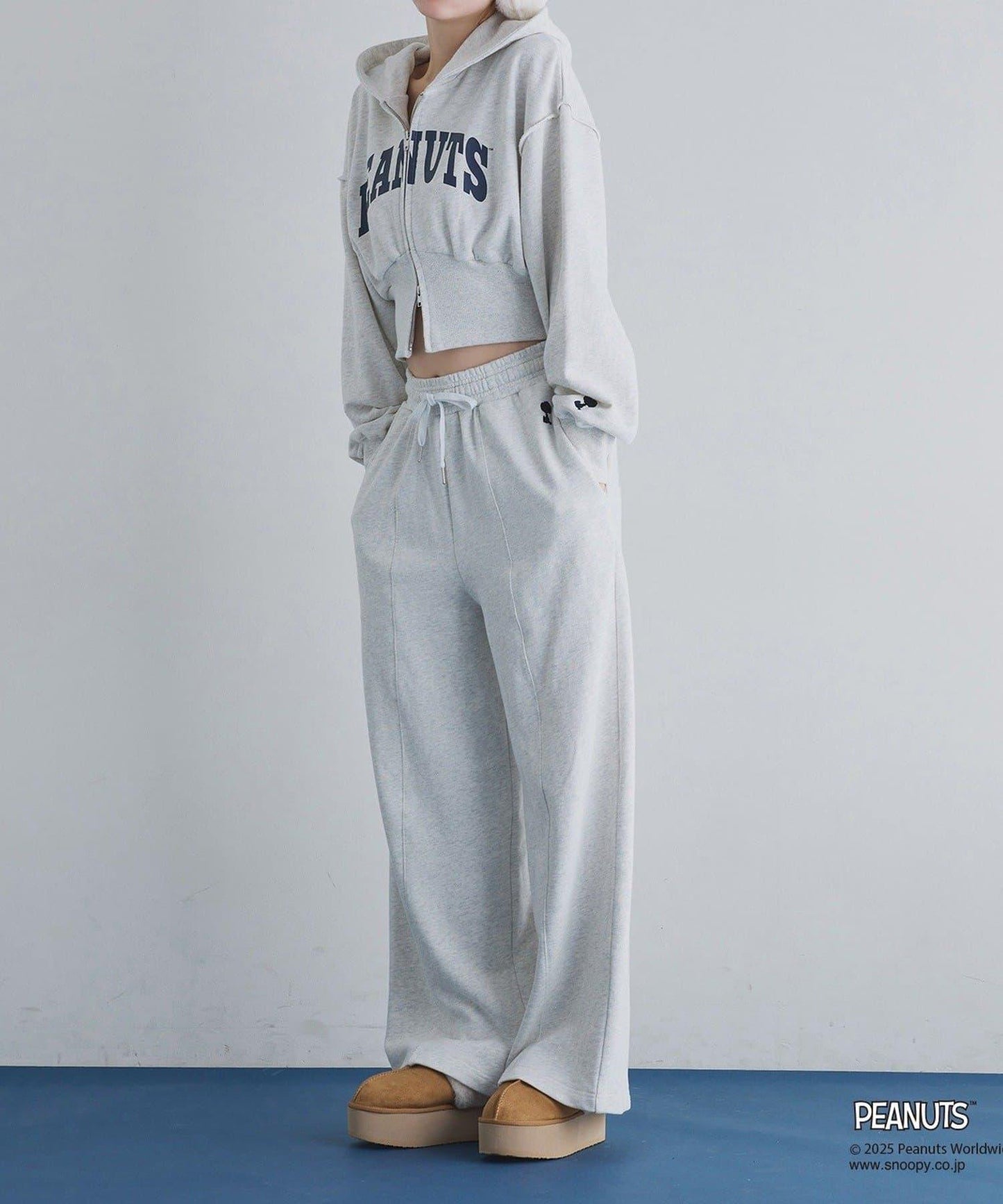 【one after another】史努比刺繡休閒褲