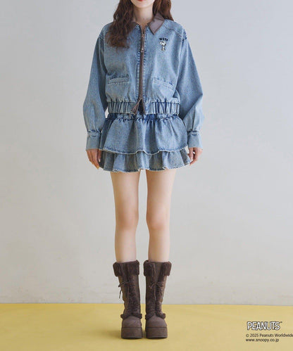 【one after another】荷葉邊迷你裙