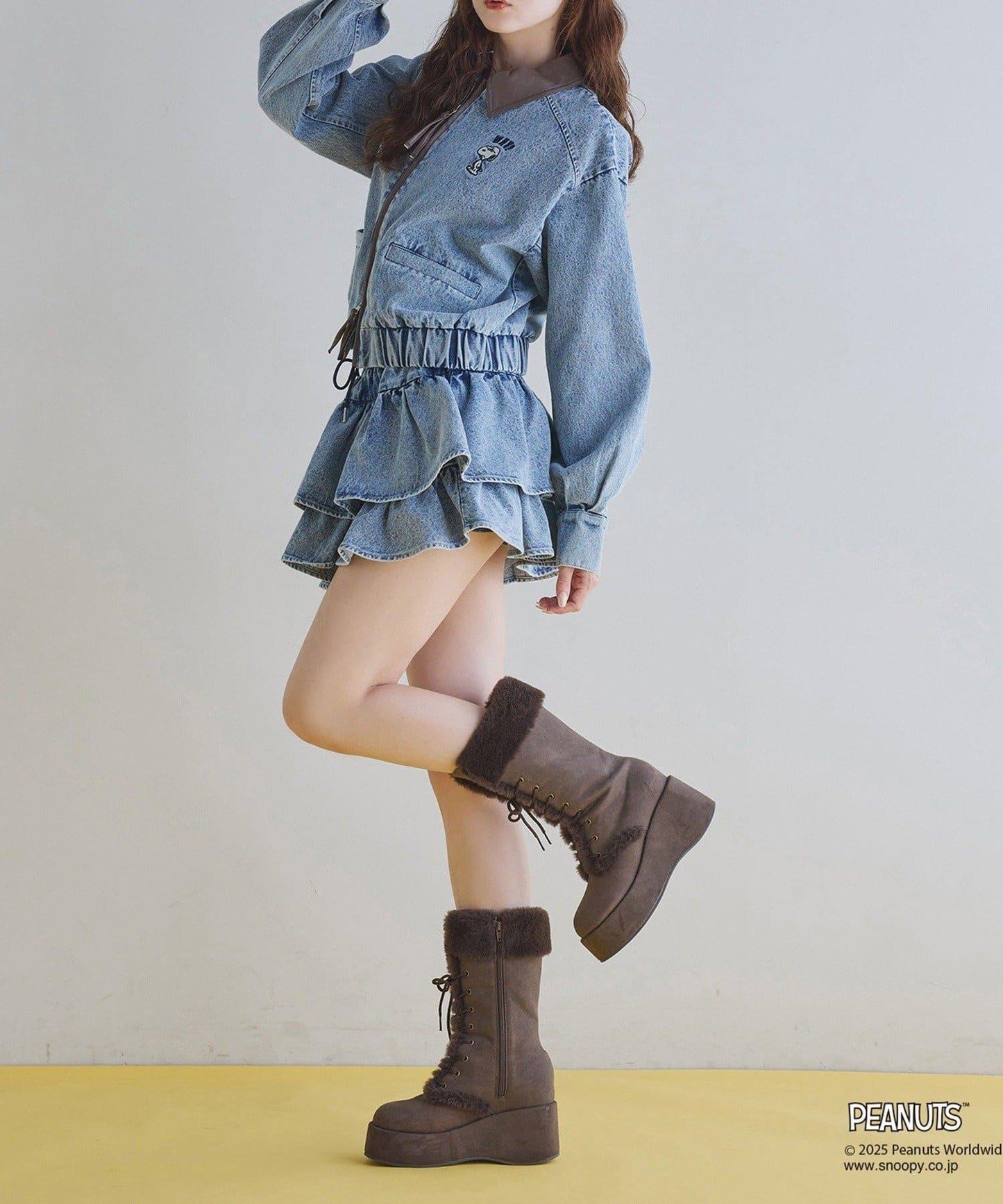 【one after another】荷葉邊迷你裙