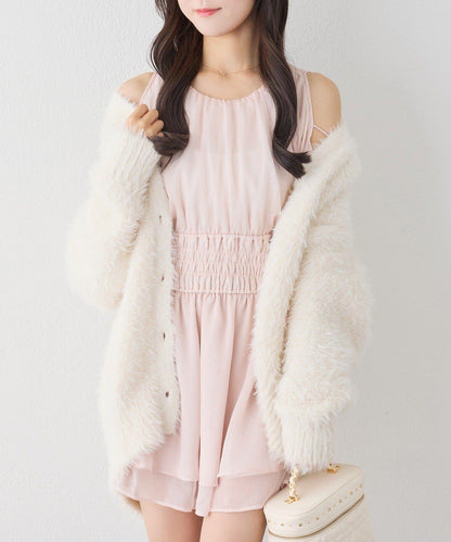 【one after another】露肩抽褶長款上衣