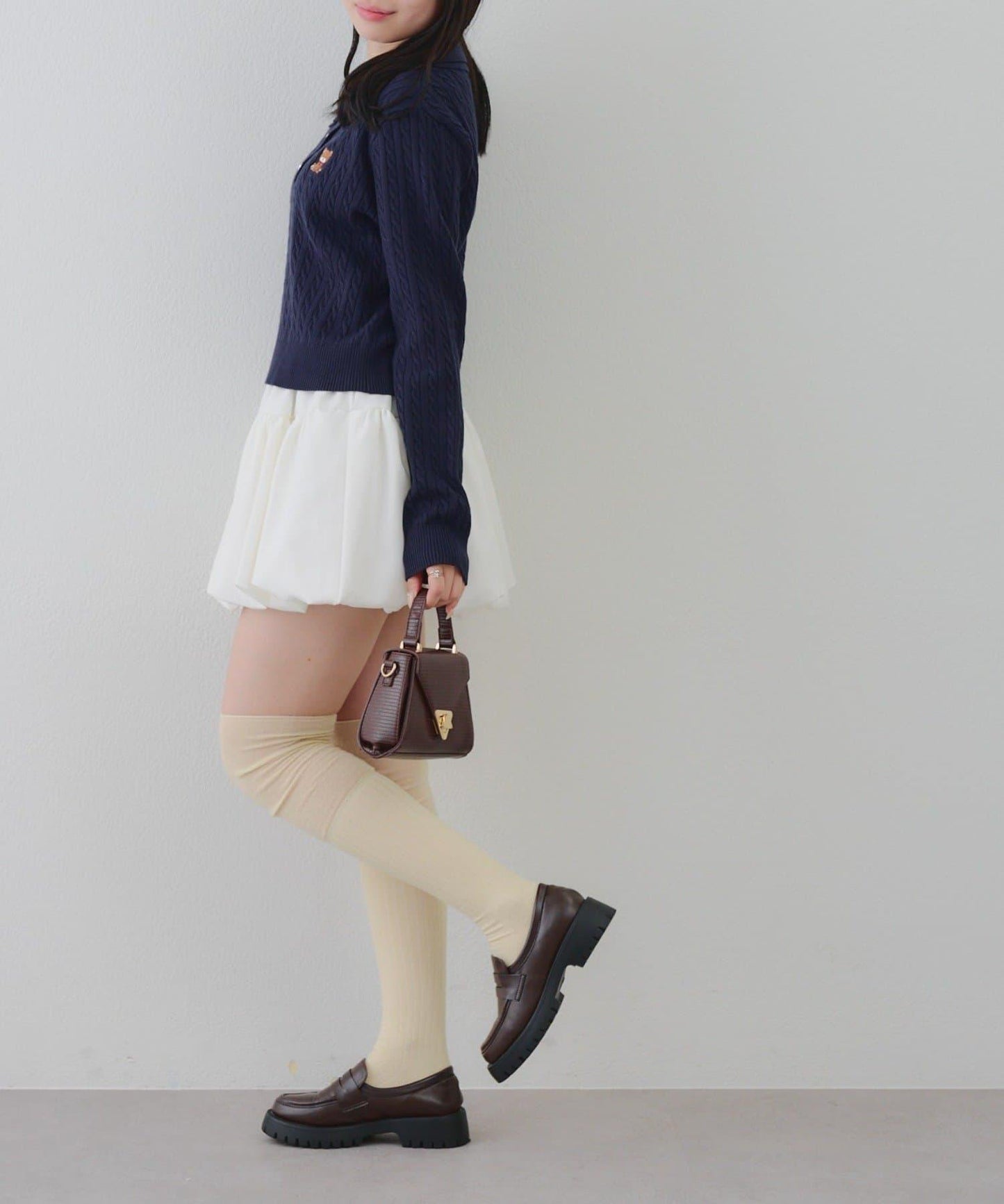 【RMAF】小熊圖案針織翻領毛衣