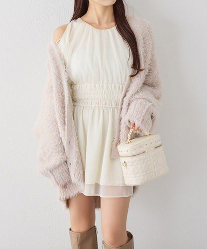 【one after another】露肩抽褶長款上衣