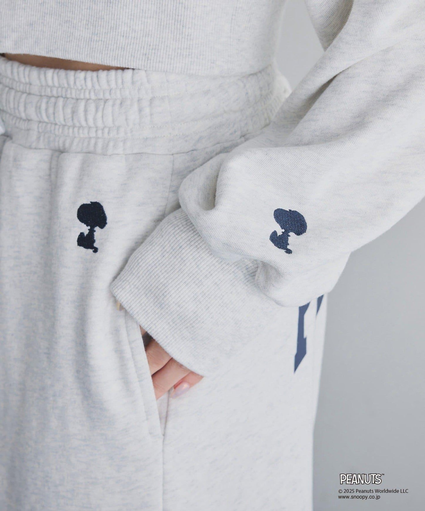 【one after another】史努比刺繡休閒褲