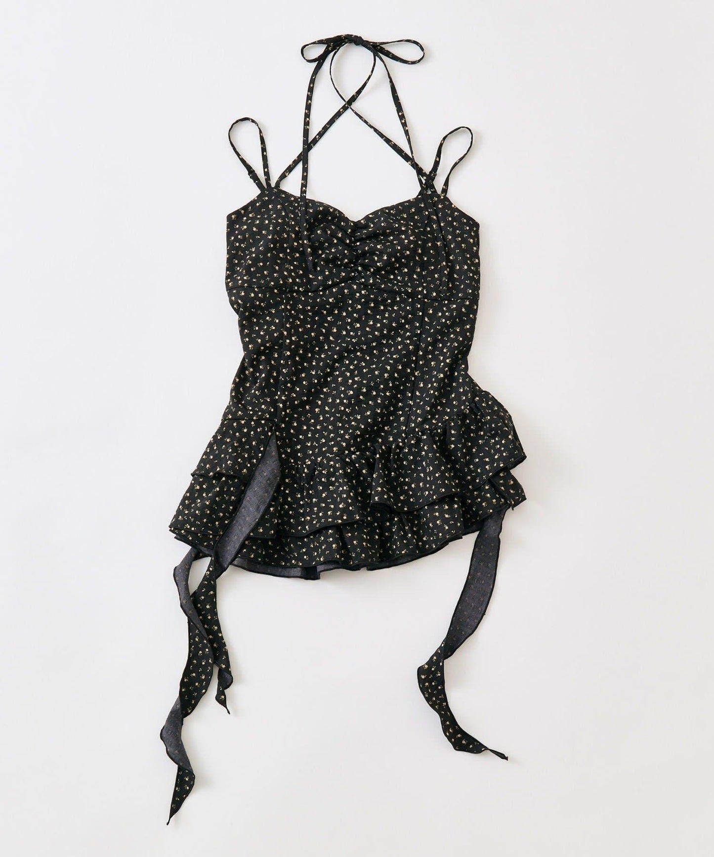 【OLIVE des OLIVE】荷葉邊長款吊帶背心