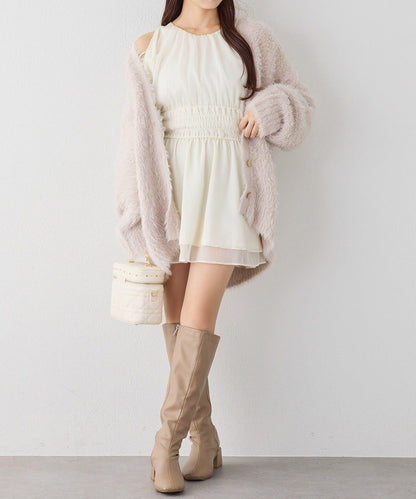 【one after another】露肩抽褶長款上衣