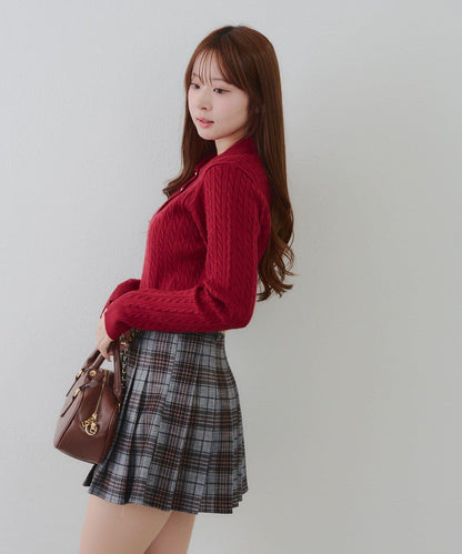 【RMAF】小熊圖案針織翻領毛衣